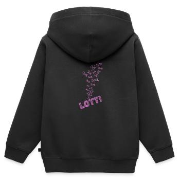 Lotti als Wasser - Kinder Premium Organic Zip Hoodie - Schwarz - Hinten - AI Model Kid Male (0cm)