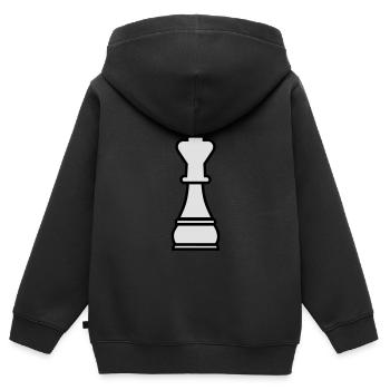 Schach König - Kinder Premium Organic Zip Hoodie - Schwarz - Hinten - AI Model Kid Male (0cm)