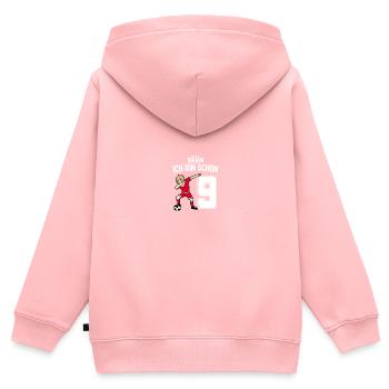 9. Geburtstag Kinder Fussballtrikot Fussballer - Kinder Premium Organic Zip Hoodie - Rosa - Hinten - AI Model Kid Female (0cm)