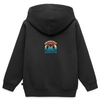 Erstklässler 1. Klasse Einschulung Junge Geschenk - Kinder Premium Organic Zip Hoodie - Schwarz - Hinten - AI Model Kid Male (0cm)