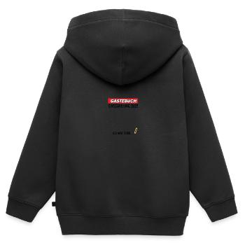 Einschulung 2022 Geschenk Schul - Kinder Premium Organic Zip Hoodie - Schwarz - Hinten - AI Model Kid Male (0cm)