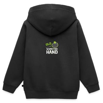 Tennisspieler Tennisspiel Tennis Geschenk - Kinder Premium Organic Zip Hoodie - Schwarz - Hinten - AI Model Kid Male (0cm)