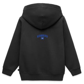Kosovo Flag Flag Jersey Kosovar Gift - Kids Premium Organic Zip-up Hoodie - black - Back - AI Model Kid Male (0cm)