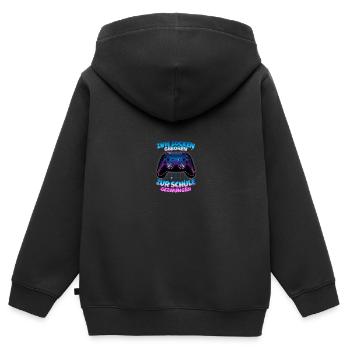 Zocker Geschenk Gamer Videospiele zocken Retrogame - Kinder Premium Organic Zip Hoodie - Schwarz - Hinten - AI Model Kid Male (0cm)