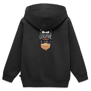 Sois Toujours Toi Même Loutre - Kids Premium Organic Zip-up Hoodie - black - Back - AI Model Kid Male (0cm)