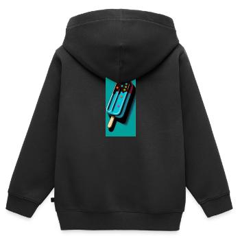 Ice on the Style Popsicle Pop Art I - Kids Premium Organic Zip-up Hoodie - black - Back - AI Model Kid Male (0cm)