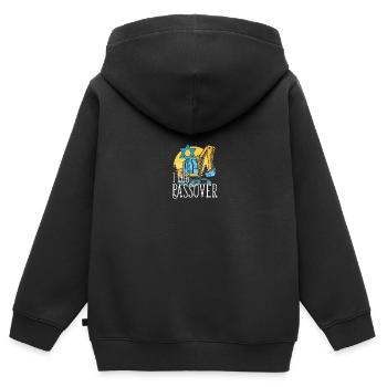Drôle juif, je creuse les vacances de Pâque heureuses - Sweat Premium à capuche zippé enfant bio - noir - Dos - AI Model Kid Male (0cm)