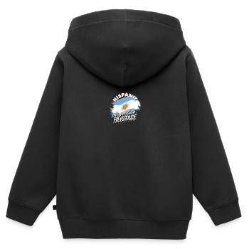 Hispano-Argentinisches Erbe - Feiern Sie Ihre - Kinder Premium Organic Zip Hoodie - Schwarz - Hinten - AI Model Kid Male (0cm)
