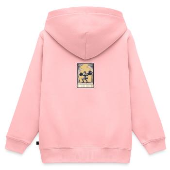 Cartes de tarot Muscle Mommy pour la force et - Sweat Premium à capuche zippé enfant bio - rose - Dos - AI Model Kid Female (0cm)