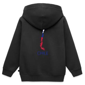 chile - Kinder Premium Organic Zip Hoodie - Schwarz - Hinten - AI Model Kid Male (0cm)
