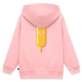 Nourriture Petit corn dog - Sweat Premium à capuche zippé enfant bio - rose - Dos - AI Model Kid Female (0cm)