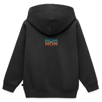 MOM WOW Mirror - Sweat Premium à capuche zippé enfant bio - noir - Dos - AI Model Kid Male (0cm)