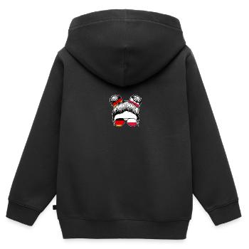 Pole Deutschland Polen - Kinder Premium Organic Zip Hoodie - Schwarz - Hinten - AI Model Kid Male (0cm)