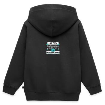 Labortechniker Forscher Wissenschaftler Job Spruch - Kinder Premium Organic Zip Hoodie - Schwarz - Hinten - AI Model Kid Male (0cm)