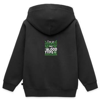 Veganer Spruch Vegane Lebensweise - Kinder Premium Organic Zip Hoodie - Schwarz - Hinten - AI Model Kid Male (0cm)