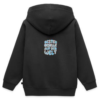 Compagnon de vocation - Sweat Premium à capuche zippé enfant bio - noir - Dos - AI Model Kid Male (0cm)