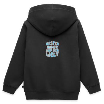 Berufung Gamer - Kinder Premium Organic Zip Hoodie - Schwarz - Hinten - AI Model Kid Male (0cm)
