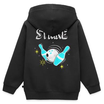 Bowling-team Bowling-Verein - Kinder Premium Organic Zip Hoodie - Schwarz - Hinten - AI Model Kid Male (0cm)