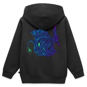 baudrier Dive Diver - Sweat Premium à capuche zippé enfant bio - noir - Dos - AI Model Kid Male (0cm)