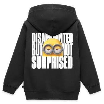 Minions Kevin Enttäuscht Aber Nicht Überrascht - Kinder Premium Organic Zip Hoodie - Schwarz - Hinten - AI Model Kid Male (0cm)