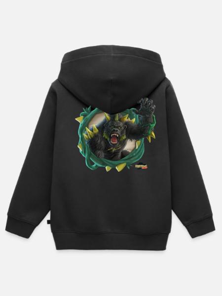 schleich® ELDRADOR® CREATURES Monster Gorilla - Kids Premium Organic Zip-up Hoodie - black