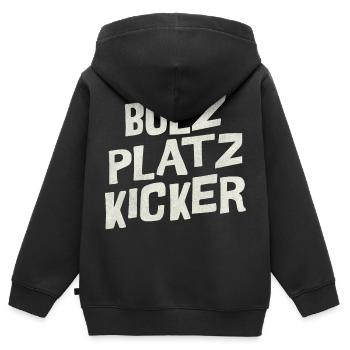 Bolz Platz Kicker - Kinder Premium Organic Zip Hoodie - Schwarz - Hinten - AI Model Kid Male (0cm)