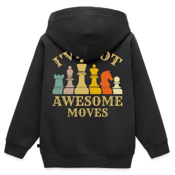 Ich habe tolle Moves - Kinder Premium Organic Zip Hoodie - Schwarz - Hinten - AI Model Kid Male (0cm)