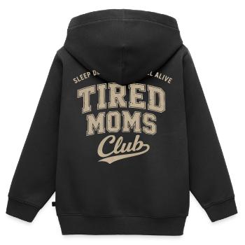Schlaflos, aber noch am Leben – Club der müden Mütter - Kinder Premium Organic Zip Hoodie - Schwarz - Hinten - AI Model Kid Male (0cm)