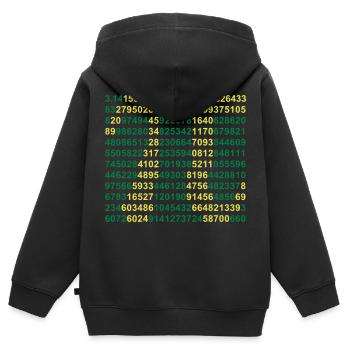 pi Kreiszahl - Kinder Premium Organic Zip Hoodie - Schwarz - Hinten - AI Model Kid Male (0cm)