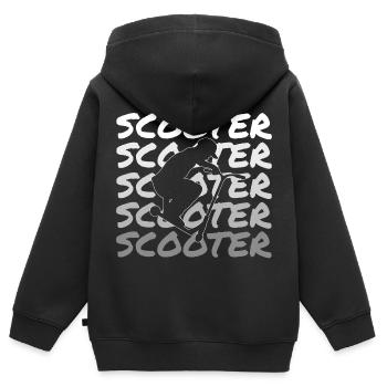 Stunt Scooter - Sweat Premium à capuche zippé enfant bio - noir - Dos - AI Model Kid Male (0cm)