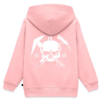 couvreur - Sweat Premium à capuche zippé enfant bio - rose - Dos - AI Model Kid Female (0cm)