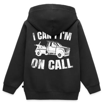 Abschleppwagen Abschleppdienst Abschlepper - Kinder Premium Organic Zip Hoodie - Schwarz - Hinten - AI Model Kid Male (0cm)