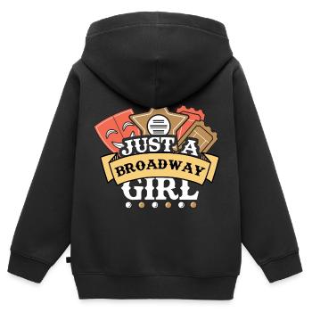 Theater - Kinder Premium Organic Zip Hoodie - Schwarz - Hinten - AI Model Kid Male (0cm)