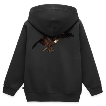 Seeadler Weißkopfseeadler Adler - Kinder Premium Organic Zip Hoodie - Schwarz - Hinten - AI Model Kid Male (0cm)