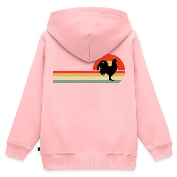 Chicken Lover Poultry Farmer Farming Vintage Retro - Kids Premium Organic Zip-up Hoodie - rose - Back - AI Model Kid Female (0cm)