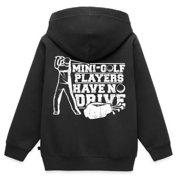 Golf Golfer Golfer Golfer Golf Course - Kids Premium Organic Zip-up Hoodie - black - Back - AI Model Kid Male (0cm)