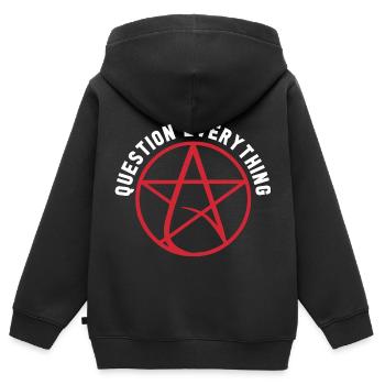 Atheist Anti Relegion Atheismus Agnostiker - Kinder Premium Organic Zip Hoodie - Schwarz - Hinten - AI Model Kid Male (0cm)