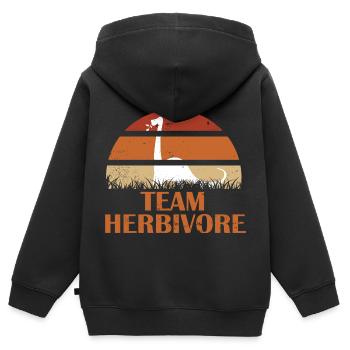 Vegan Veganer - Kinder Premium Organic Zip Hoodie - Schwarz - Hinten - AI Model Kid Male (0cm)