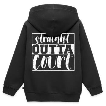 Avocat juriste avocat avocat - Sweat Premium à capuche zippé enfant bio - noir - Dos - AI Model Kid Male (0cm)