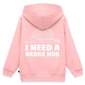 Hérisson - Sweat Premium à capuche zippé enfant bio - rose - Dos - AI Model Kid Female (0cm)