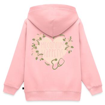Hebamme Geburtshelfer - Kinder Premium Organic Zip Hoodie - Rosa - Hinten - AI Model Kid Female (0cm)