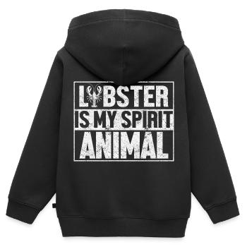 Hummer Seekrebs Lobster Meeresfrüchte - Kinder Premium Organic Zip Hoodie - Schwarz - Hinten - AI Model Kid Male (0cm)