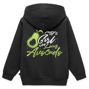 Avocado - Kinder Premium Organic Zip Hoodie - Schwarz - Hinten - AI Model Kid Male (0cm)