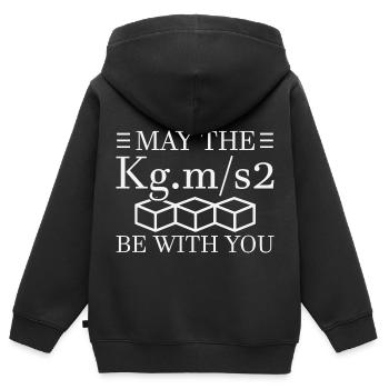 Physik Physiker - Kinder Premium Organic Zip Hoodie - Schwarz - Hinten - AI Model Kid Male (0cm)