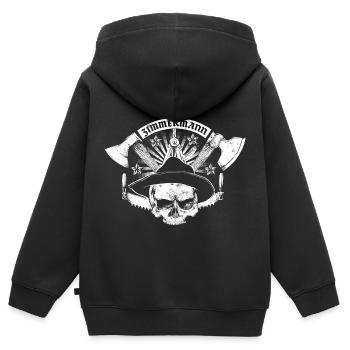 Zimmermann - Kinder Premium Organic Zip Hoodie - Schwarz - Hinten - AI Model Kid Male (0cm)
