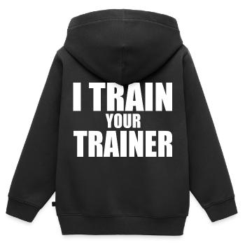 I train your trainer - Kinder Premium Organic Zip Hoodie - Schwarz - Hinten - AI Model Kid Male (0cm)