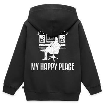 Tontechniker Sound Audio Engineer - Kinder Premium Organic Zip Hoodie - Schwarz - Hinten - AI Model Kid Male (0cm)