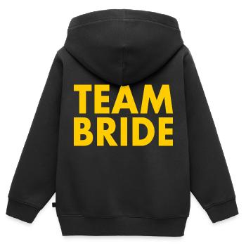 Team bride - Kinder Premium Organic Zip Hoodie - Schwarz - Hinten - AI Model Kid Male (0cm)
