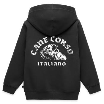 Cane Corso - Sweat Premium à capuche zippé enfant bio - noir - Dos - AI Model Kid Male (0cm)