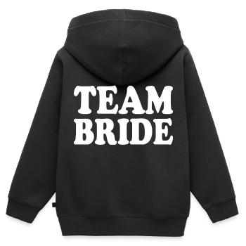 Team bride - Kids Premium Organic Zip-up Hoodie - black - Back - AI Model Kid Male (0cm)